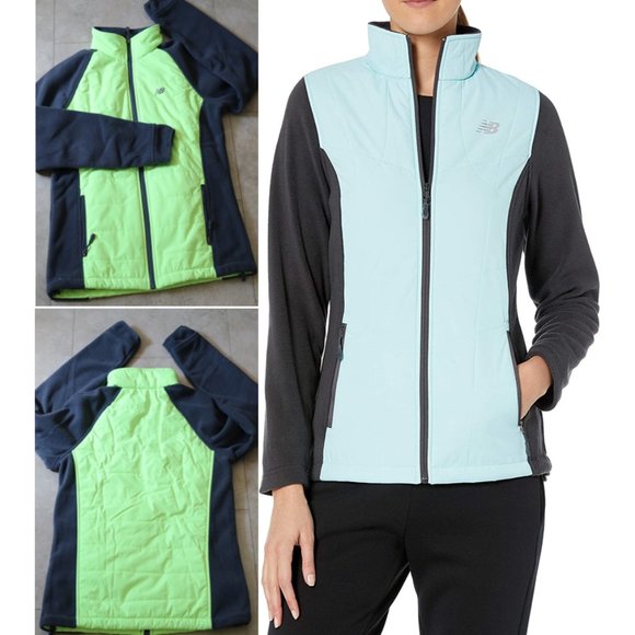 New Balance Jackets & Blazers - New Balance Zip up Quilted Overlay Fleece Jacket